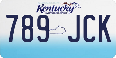 KY license plate 789JCK