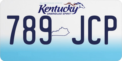 KY license plate 789JCP