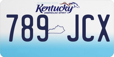KY license plate 789JCX