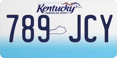 KY license plate 789JCY