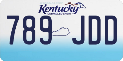 KY license plate 789JDD