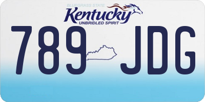 KY license plate 789JDG