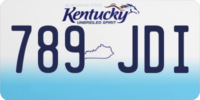 KY license plate 789JDI