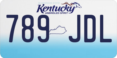 KY license plate 789JDL