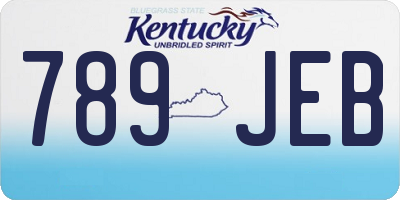 KY license plate 789JEB