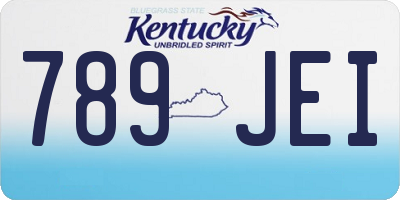 KY license plate 789JEI