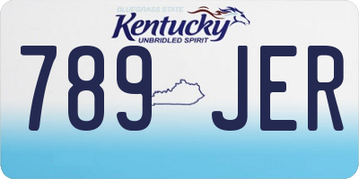 KY license plate 789JER