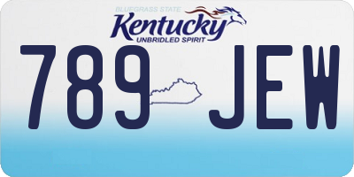 KY license plate 789JEW