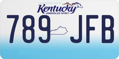 KY license plate 789JFB