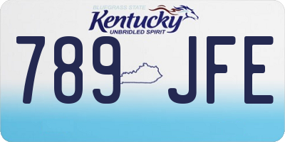 KY license plate 789JFE