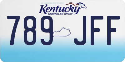 KY license plate 789JFF