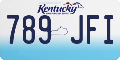 KY license plate 789JFI