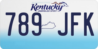 KY license plate 789JFK