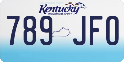 KY license plate 789JFO
