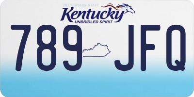 KY license plate 789JFQ