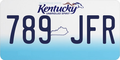 KY license plate 789JFR