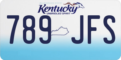 KY license plate 789JFS