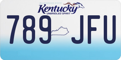KY license plate 789JFU