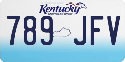 KY license plate 789JFV