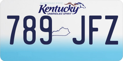 KY license plate 789JFZ
