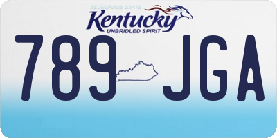 KY license plate 789JGA