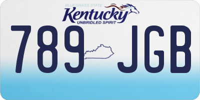KY license plate 789JGB