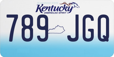 KY license plate 789JGQ