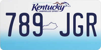 KY license plate 789JGR