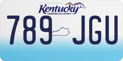 KY license plate 789JGU