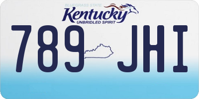 KY license plate 789JHI