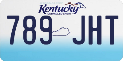 KY license plate 789JHT