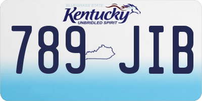 KY license plate 789JIB