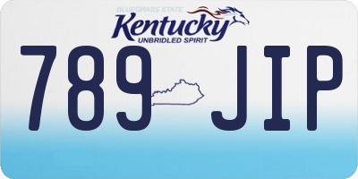 KY license plate 789JIP