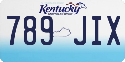 KY license plate 789JIX