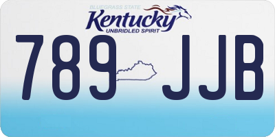 KY license plate 789JJB