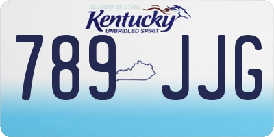 KY license plate 789JJG