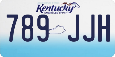 KY license plate 789JJH