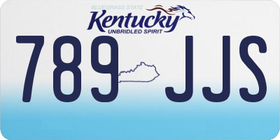KY license plate 789JJS