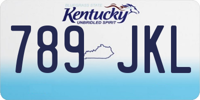 KY license plate 789JKL