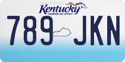 KY license plate 789JKN