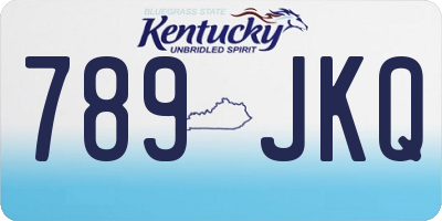 KY license plate 789JKQ