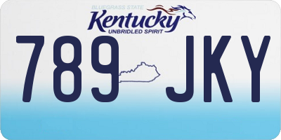 KY license plate 789JKY