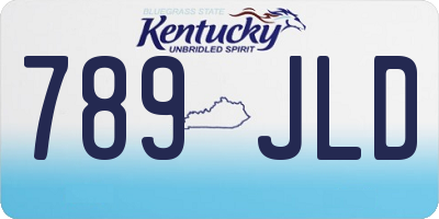 KY license plate 789JLD