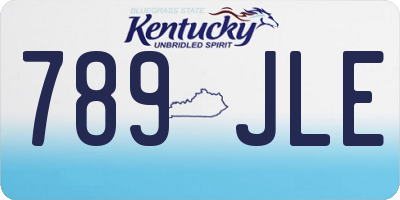 KY license plate 789JLE