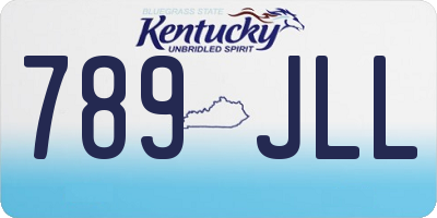 KY license plate 789JLL