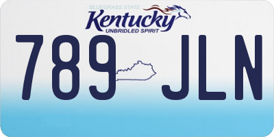 KY license plate 789JLN