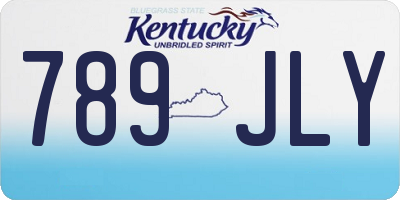 KY license plate 789JLY