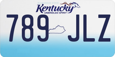 KY license plate 789JLZ