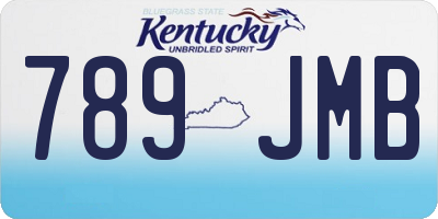 KY license plate 789JMB