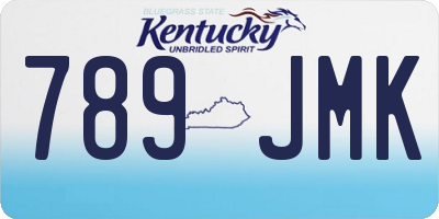 KY license plate 789JMK